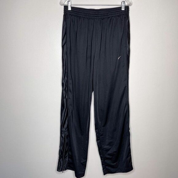 Nike Vintage 90s Track Pants‎ Black Drawstring Polyester Zipper Flare Mens XL - Picture 1 of 9